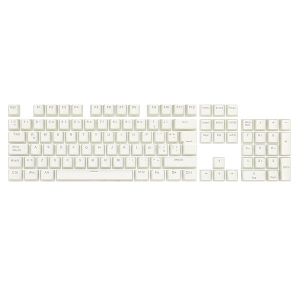 REDRAGON A130W-SP SCARAB WHITE, Keycaps de PBT tipo Pudding Blancas - Imagen 2