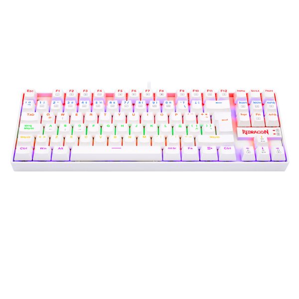 REDRAGON K552W-KR-SP KUMARA WHITE RAINBOW, Teclado Mecánico - Imagen 4