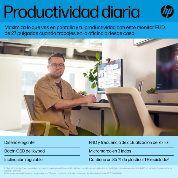 HP Monitor FHD P27h G5 - Imagen 3