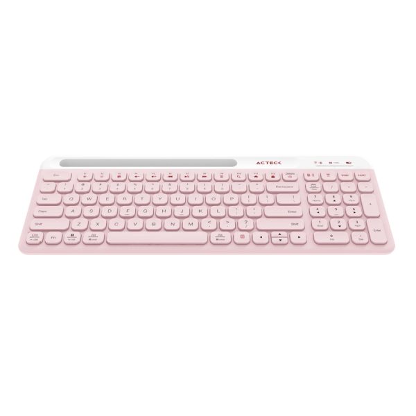 Acteck Creator Virtuos Silk MK720 teclado Ratón incluido Universal Bluetooth Español Rosa, Blanco - Imagen 3