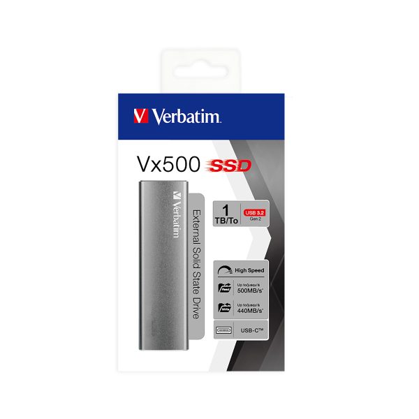 Verbatim Vx500 1 TB USB Tipo C 3.2 Gen 2 (3.1 Gen 2) Plata - Imagen 3
