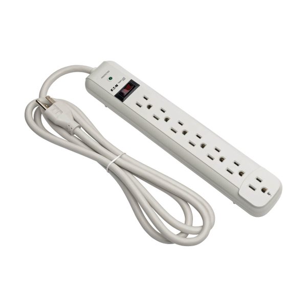 Tripp Lite Supresor de Sobretensiones Protect It!, de 7 Tomacorrientes, Cable de 1.83 m (6 pies), 1080 Joules, 1 LED de Diagnóstico, Caja en Gris Claro - Imagen 2