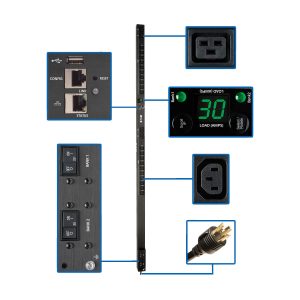 Tripp Lite PDUMV30HVNETLX unidad de distribución de energía (PDU) 24 salidas AC 0U Negro