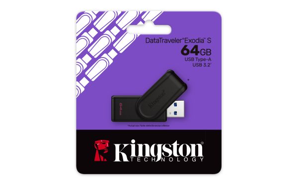 Kingston Technology DataTraveler Exodia S unidad flash USB 64 GB USB tipo A 3.2 Gen 1 (3.1 Gen 1) Negro - Imagen 3