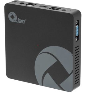 Qian QII-07C46-MK PC/estaciòn de trabajo Intel® Celeron® N N3350 4 GB LPDDR3-SDRAM 64 GB eMMC Mini PC Negro