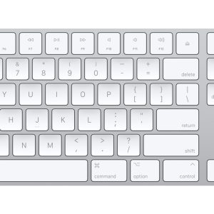 Apple MXCJ3LL/A teclado Universal Bluetooth QWERTY Inglés de EE. UU. Plata, Blanco