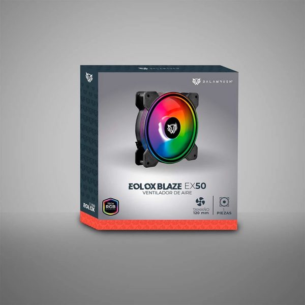 Balam Rush Eolox Blaze EX50 Gabinete de la computadora Enfriador de aire 12 cm Negro 1 pieza(s) - Imagen 4