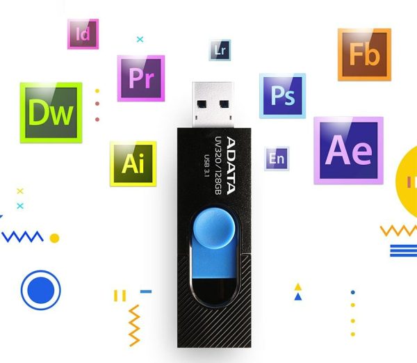 ADATA UV320 unidad flash USB 128 GB USB tipo A 3.2 Gen 1 (3.1 Gen 1) Negro, Azul - Imagen 4