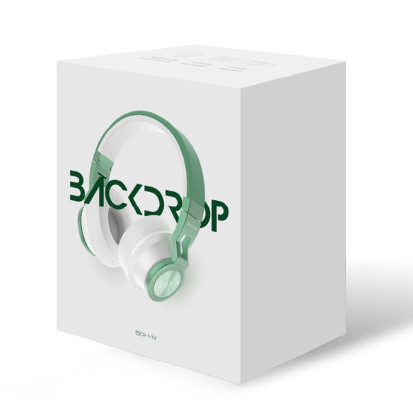 BACKDROP BDH-1V audífono y auriculare Audífonos Inalámbrico Diadema Música USB Tipo C Bluetooth Verde, Blanco - Imagen 3