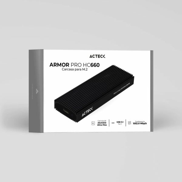 Acteck Armor Pro HC660 Carcasa para SSD Negro M.2 - Imagen 2