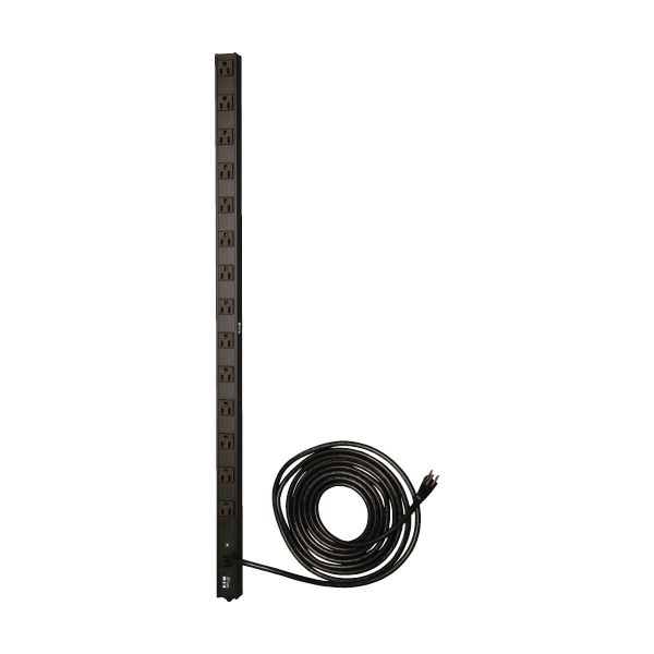 Tripp Lite PDUV15 PDU Básico Monofásico de 1.44kW 120V, 14 Tomacorrientes NEMA 5-15R, Entrada NEMA 5-15P, Cable de 4.6 m [15 pies], Instalación Vertical en 0U