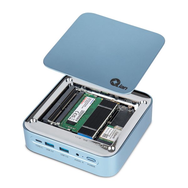 Qian QII-11381 PC/estaciòn de trabajo Intel® Core™ i3 i3-1115G4 8 GB DDR4-SDRAM 128 GB SSD Windows 11 Pro Mini PC Azul - Imagen 3
