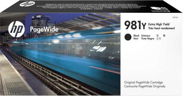HP Cartucho original PageWide 981Y de extra alta capacidad negro