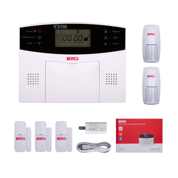 Bolide Kit de alarma inalámbrico BTG-AK2 - conexión WIFI y 4G, monitoreo por aplicación móvil sistema de alarma de seguridad Negro, Blanco - Imagen 3