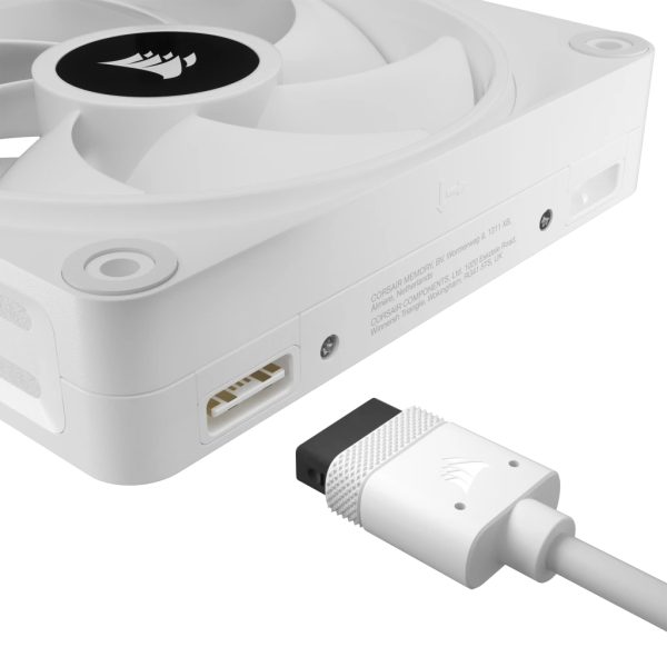 Corsair CO-9051006-WW sistema de refrigeración de computadora Gabinete de la computadora Ventilador 12 cm Blanco 3 pieza(s) - Imagen 3
