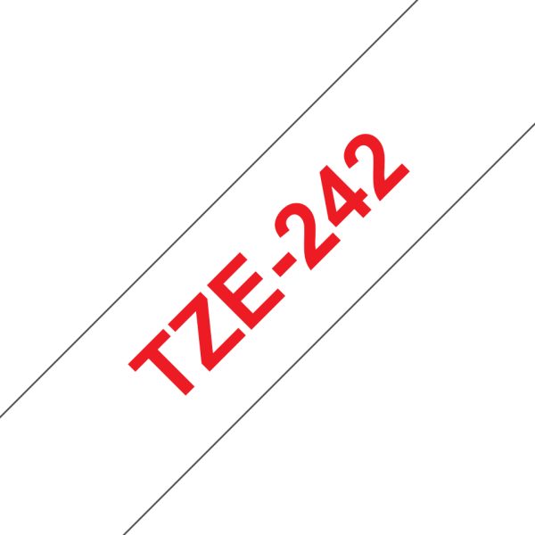 Brother TZE-242 cinta para impresora de etiquetas Rojo sobre blanco - Imagen 4