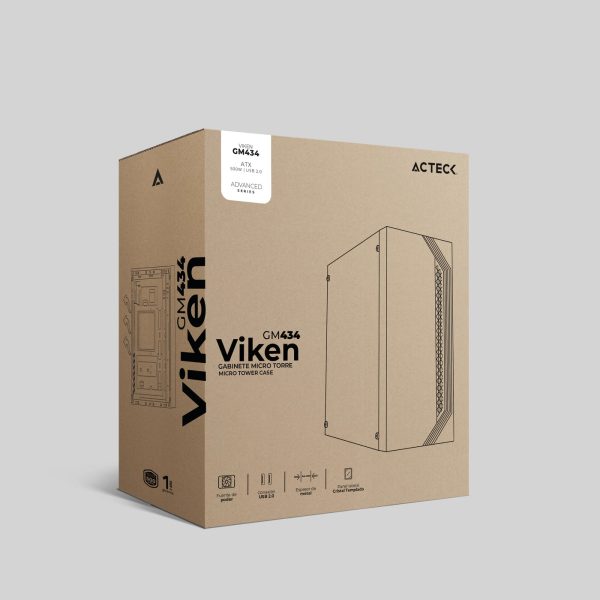 Acteck Viken GM455 Escritorio Negro, Blanco 500 W - Imagen 3