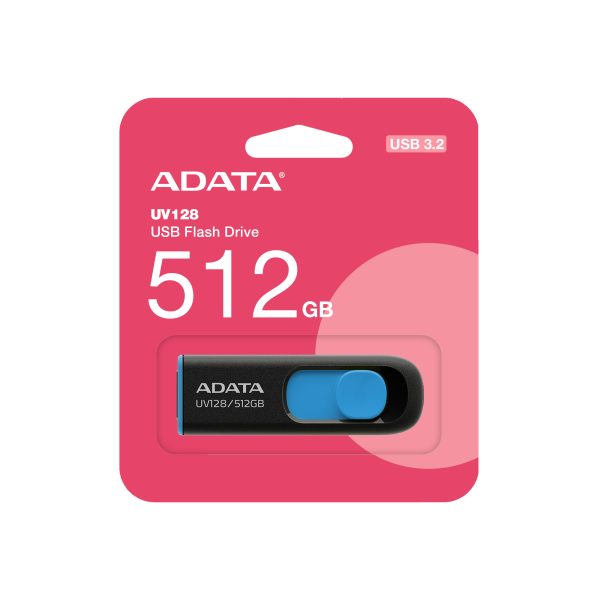 ADATA UV128 unidad flash USB 512 GB USB tipo A 3.2 Gen 1 (3.1 Gen 1) Negro, Azul - Imagen 4