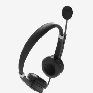 Acteck Audífonos USB con Micrófono Flexible On Ear Centric Pro HP640 Elite Series - Auriculares Alámbrico Diadema Oficina/Centro de llamadas USB tipo A Negro