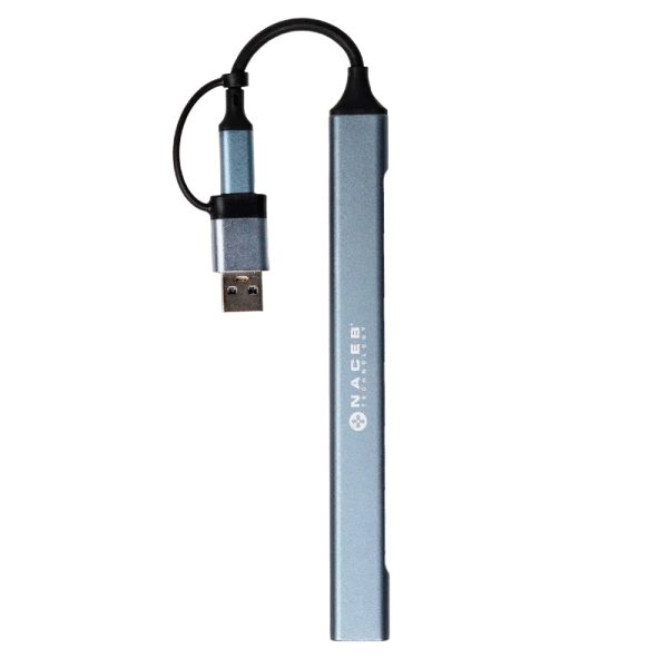 Naceb Technology NA-0125 nodo concentrador USB Tipo C Negro, Azul - Imagen 2