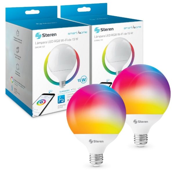 Steren SHOME-122/2 iluminación inteligente Foco inteligente Wi-Fi 15 W - Imagen 2