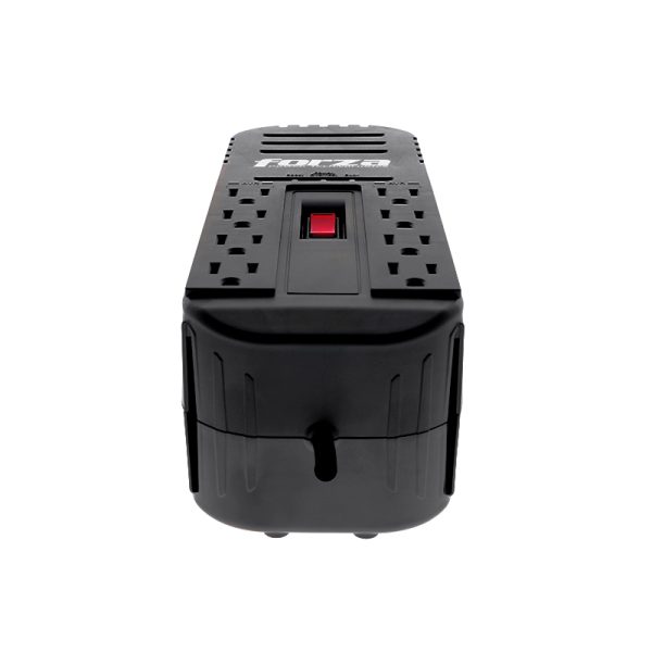 Forza FVR-2201 regulador de voltaje 8 salidas AC 115 V Negro