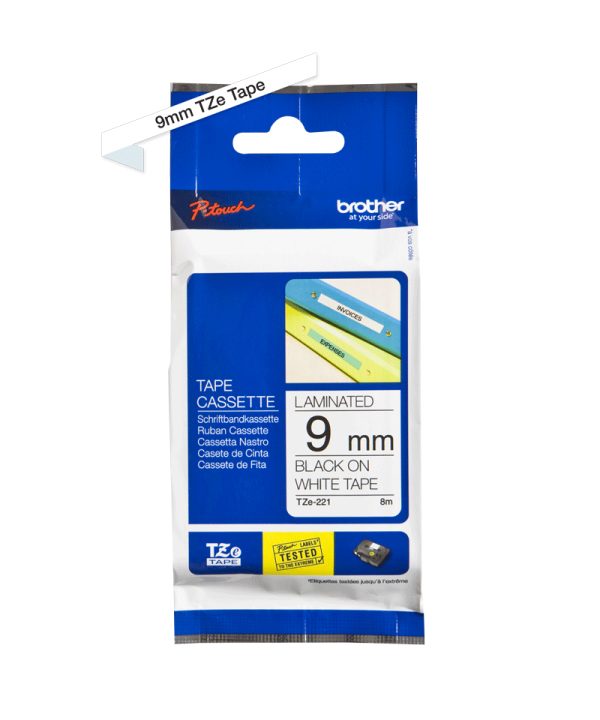 Brother TZE-221 cinta para impresora de etiquetas Negro sobre blanco - Imagen 3