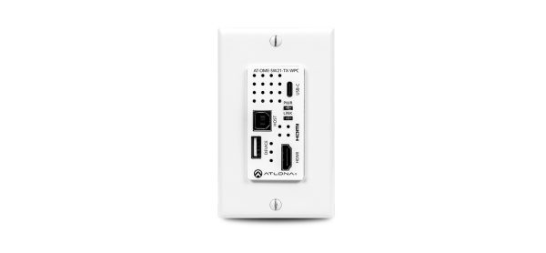 Atlona AT-OME-SW21-TX-WPC extensor de audio/video Transmisor AV Negro, Blanco - Imagen 2