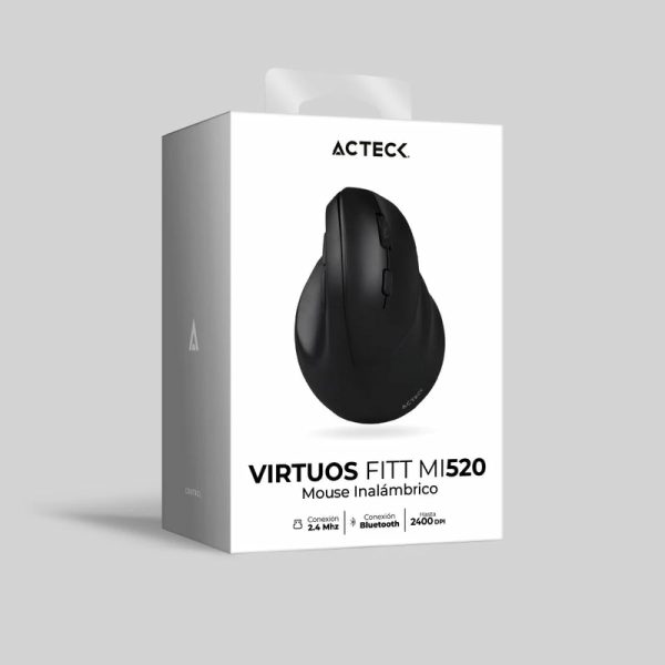 Acteck VIRTUOS FITT MI520 ratón Universal Diestro RF inalámbrico + bluetooth Óptico 2400 DPI - Imagen 4
