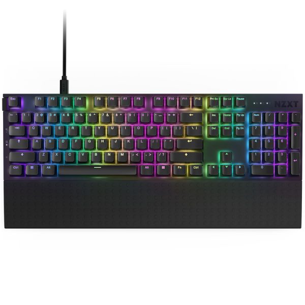 NZXT Function 2 teclado Juego USB Inglés de EE.UU. Negro