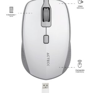 Acteck OPTIMIZE TRIP MI 670 ratón Oficina Ambidiestro RF inalámbrico Óptico 1600 DPI
