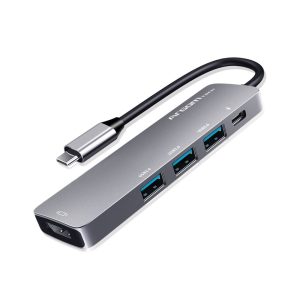 ArgomTech ARG-UB-0185 base para laptop o replicador de puertos Alámbrico USB 3.2 Gen 1 (3.1 Gen 1) Type-C Plata