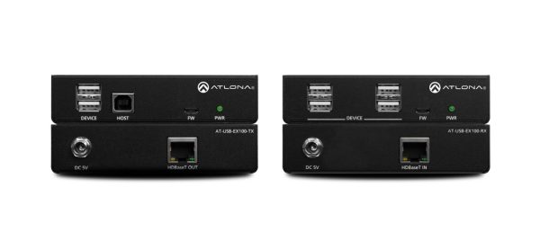Atlona AT-USB-EX100-KIT extensor de red Transmisor y receptor AV Negro - Imagen 2