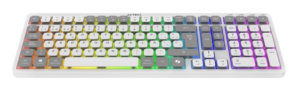 Acteck Techno Pro TI790 teclado Hogar / Oficina RF inalámbrico + bluetooth QWERTY Español Negro - Imagen 2