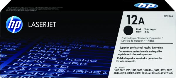 HP Cartucho original de tóner negro 12A LaserJet