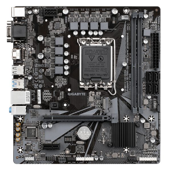 GIGABYTE H610M H V2 DDR4 placa base Intel H610 Express LGA 1700 Micro ATX - Imagen 2