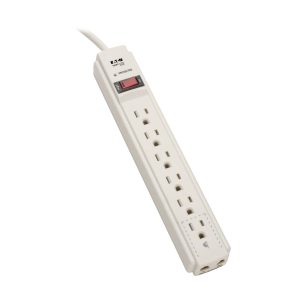 Tripp Lite TLP604TEL Supresor de Sobretensiones de 6 Tomacorrientes, 1.2 m [4 pies] Cable, 790 Joules, Protección para Teléfono/fax/Módem