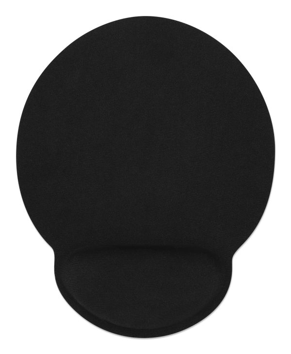 Manhattan Mouse Pad con Descansa Muñecas El material de gel promueve la posición adecuada de la mano y la muñeca, negro