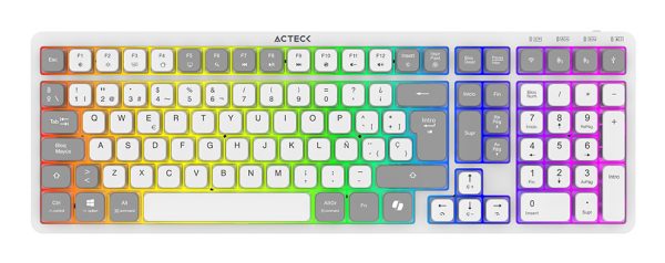 Acteck Techno Pro TI790 teclado Hogar / Oficina RF inalámbrico + bluetooth QWERTY Español Negro