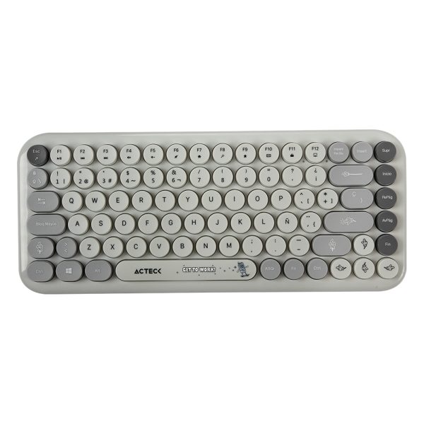 Acteck Creator Chic K-Colors MK480 teclado Ratón incluido Universal RF inalámbrico QWERTY Español Gris - Imagen 2