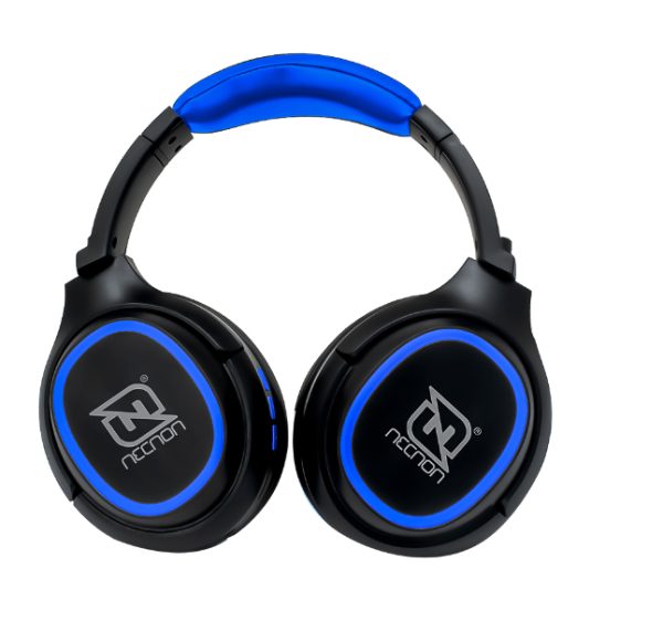 Necnon NBH-02 Auriculares Inalámbrico y alámbrico De mano Música USB Tipo C Bluetooth Negro, Azul - Imagen 2
