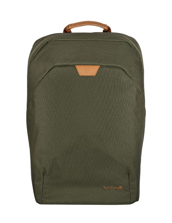 TechZone TZLBP56W-V mochila City backpack Verde Tereftalato de polietileno reciclado (rPET)