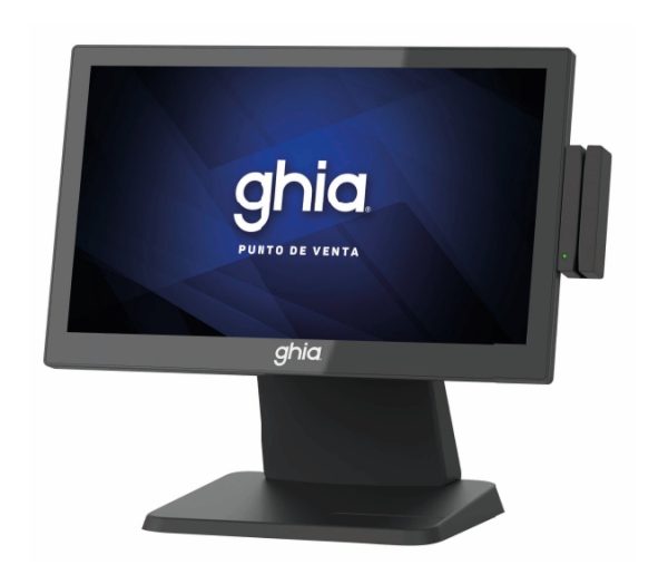 Ghia GPOS315 sistema POS J4125 2 GHz 39.6 cm (15.6") 1366 x 768 Pixeles Pantalla táctil Negro - Imagen 2