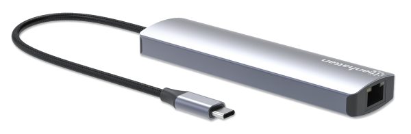 Manhattan Estación Docking USB-C con lector de tarjetas, 7 en 1 - Imagen 2