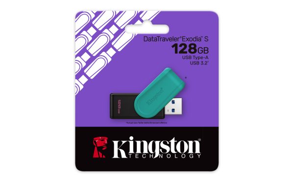 Kingston Technology DataTraveler Exodia S unidad flash USB 128 GB USB tipo A 3.2 Gen 1 (3.1 Gen 1) Negro, Turquesa - Imagen 3