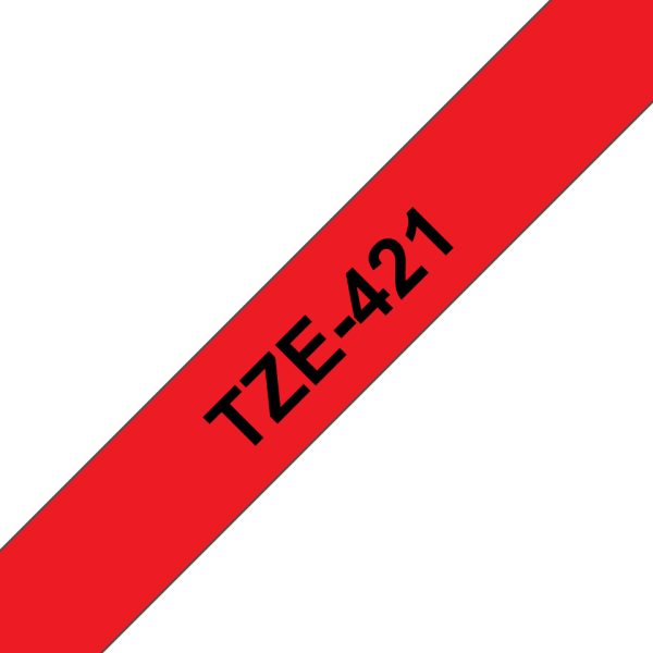 Brother TZE-421 cinta para impresora de etiquetas Negro sobre rojo - Imagen 4