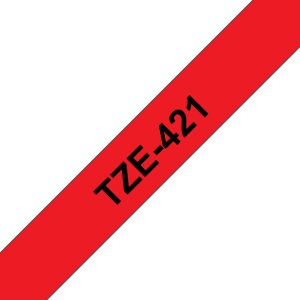 Brother TZE-421 cinta para impresora de etiquetas Negro sobre rojo