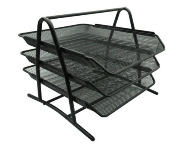 Nextep NE-162 bandeja de escritorio/organizador Metal Negro - Imagen 2
