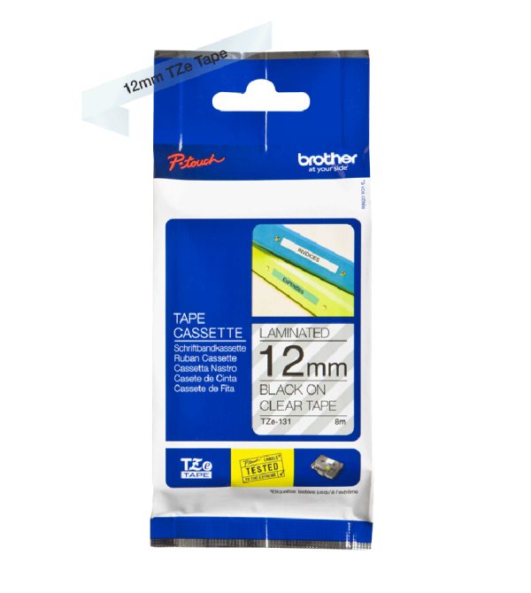 Brother TZE-131 cinta para impresora de etiquetas Negro sobre transparente - Imagen 3