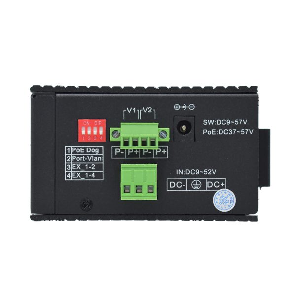 Wi-Tek WI-PS305G-I-DC dispositivo de redes No administrado Gigabit Ethernet (10/100/1000) Energía sobre Ethernet (PoE) Negro, Naranja - Imagen 3